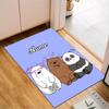 Custom Name Friends Forest Brown Bear Rug for Living Room, Game Rooms, Office, Bedroom, Floor Mat Playful Design, fan gifts Christmas decor