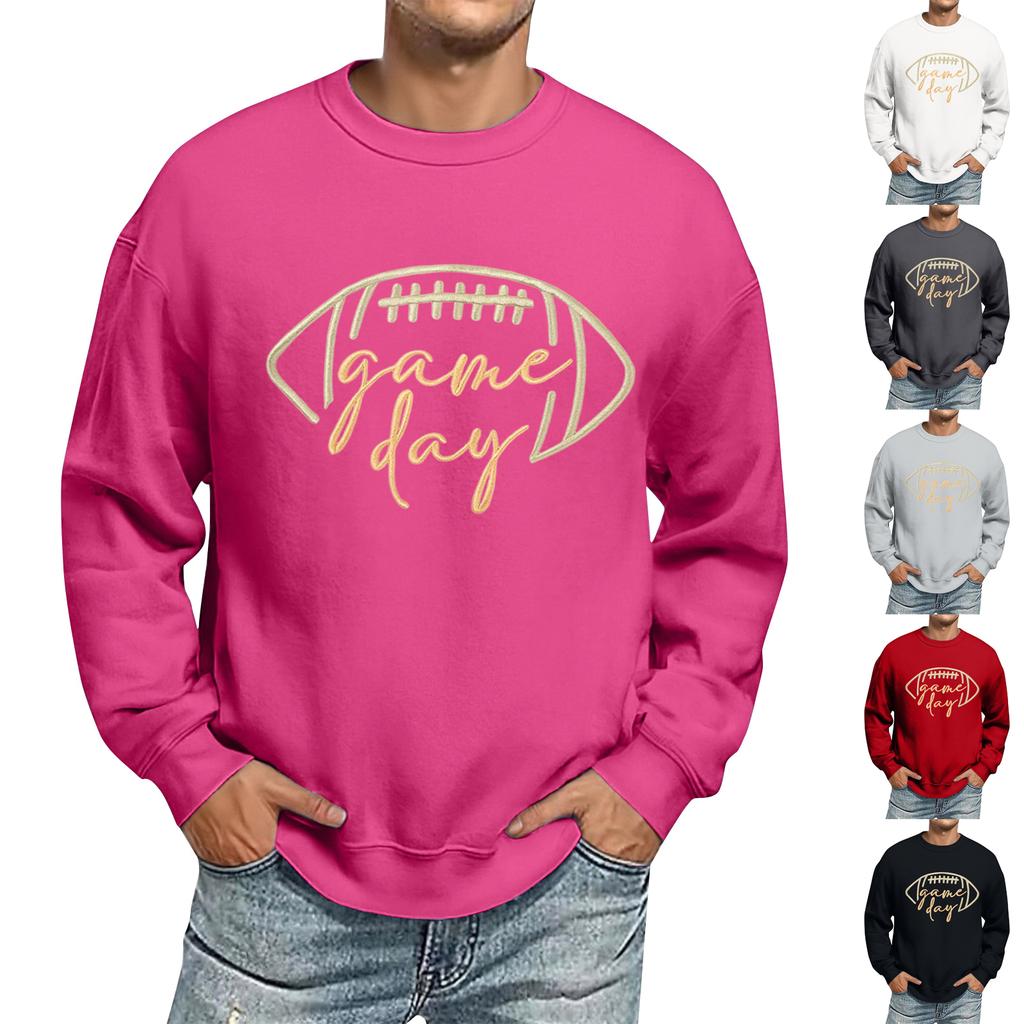 Men's Oversized Long Sleeve Crewneck Sweatshirt Casual Loose