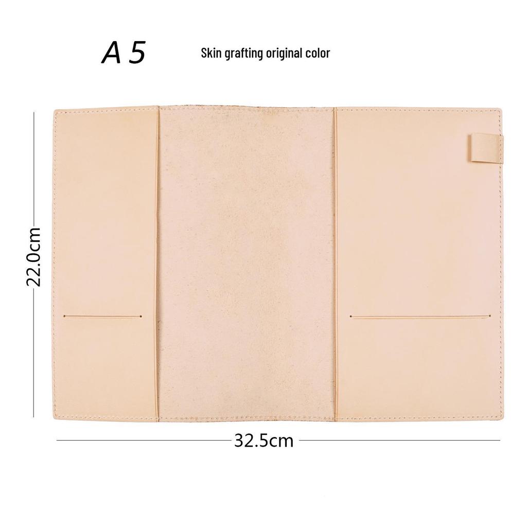 Genuine Leather A5/A6/B6 Notebook Cover - Top Layer Vegetable Tanned Protective Envelope Case