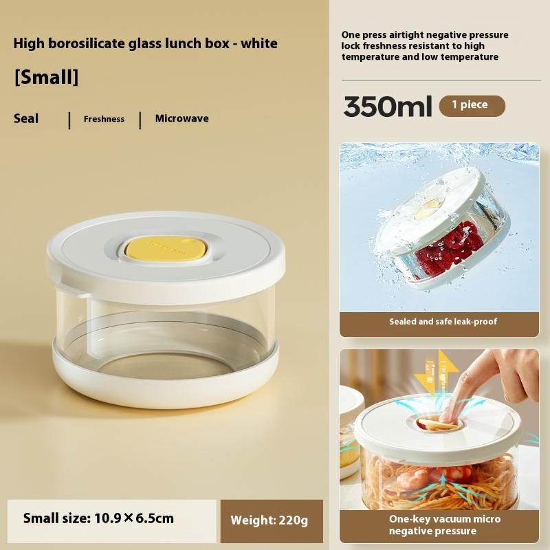Glass Airtight Containers Heat Resistant Lunch Box Food Storage Box For Frozen Rice Salad Bowl