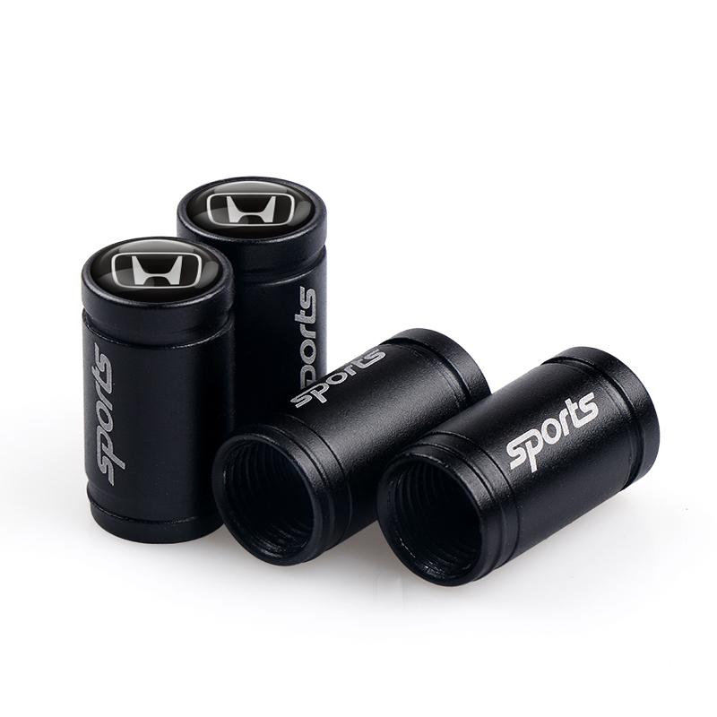 4Pcs Metal Car Badge Wheel Tire Valve Caps For Honda Civic XR-V HR-V City Accord Odyssey Spirior Jazz