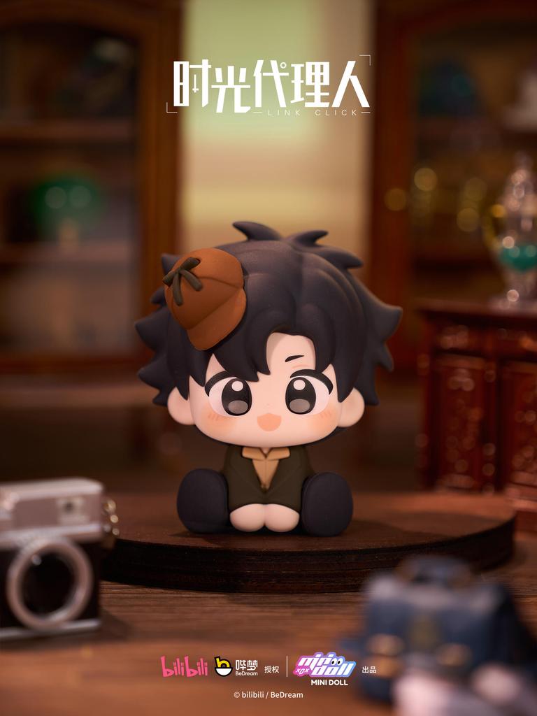 Authentic Link Click Minidoll Time Agent Sit-Down Figure Soft Rubber Mystery Blind Box Collectible Toy Trendy College Series