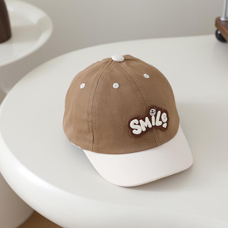 2026 Spring Korean Style Color Block Children's Sun Protection Baseball Cap - Unisex Duckbill Design