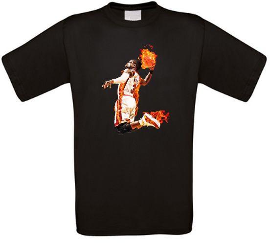 Dwayne Wade Heat Fire MVP Camiseta De Baloncesto Nuevas Todas Las Tallas Unisex T-Shirt XXXL