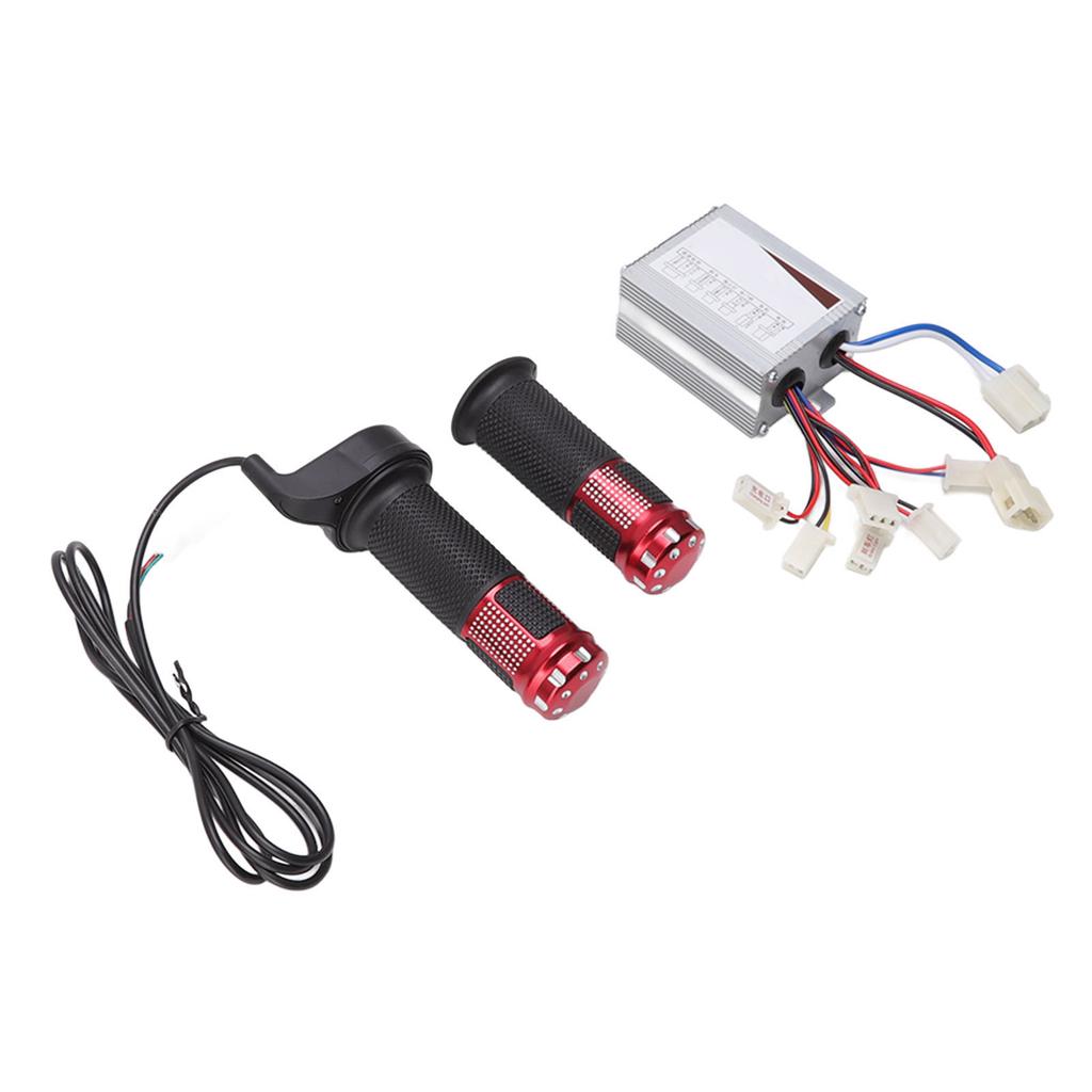 Controler de Viteză Motor DC cu Perii 24V 350W Cu Set Mânere de Accelerație pentru Trotinete Biciclete Electrice