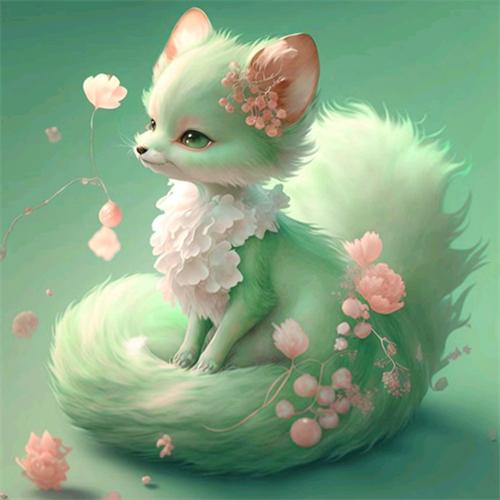 Diamant-Malerei voller Bohrer Fuchs Cartoon Home Decor Stickerei Mosaik Tier Blume Kreuzstich Kristall Wandkunst