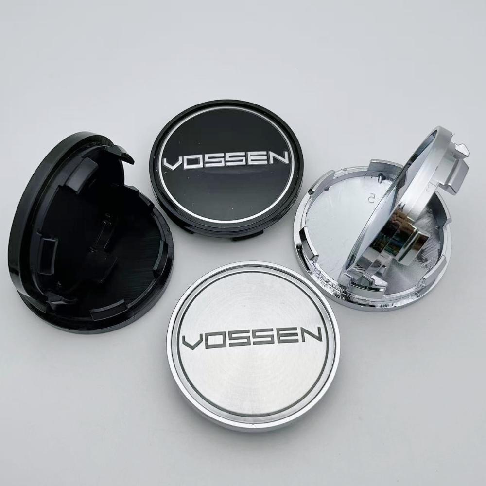 4pcs Vossen Logo Emblem Car Wheel Center Caps 65MM (59MM I.D) Wheels Hub Hubcaps Auto Rim Center Cover Replace Car Accessories