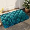 1pc Colorful Mermaid Scales Bathroom Absorbent Mats Anti-Slip Mats Home Decor Supplies Carpets Home Kitchen Floor Mats