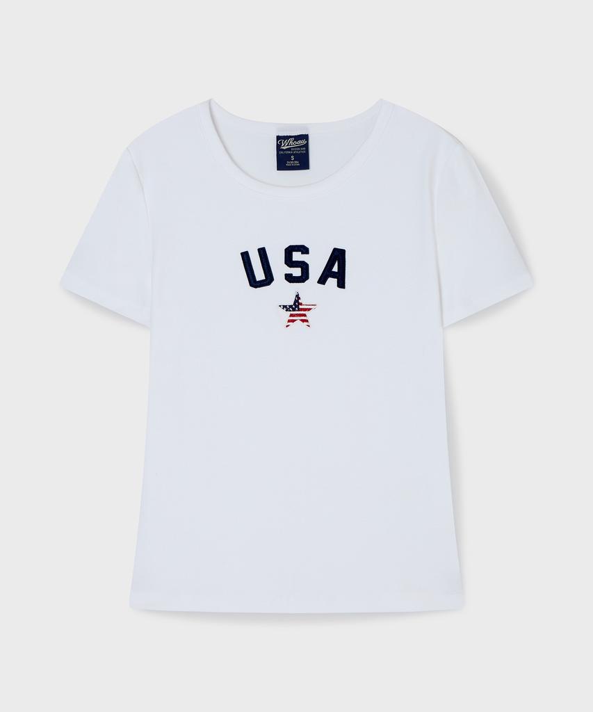 WHO.A.U Vintage Patch T-Shirt / Whrag2528F