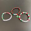 Hand Decoration Acrylic Beaded Bracelet Cute Letter Elastic Bracelet Christmas Bracelets  Women