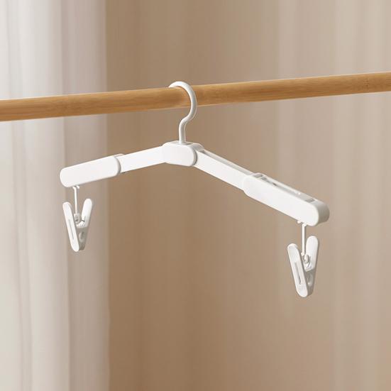 Foldable Travel Hanger with Clothes Hangers Hangers for Cruise Collapsible Space-Saving Clips Portable Vacation Suitcases