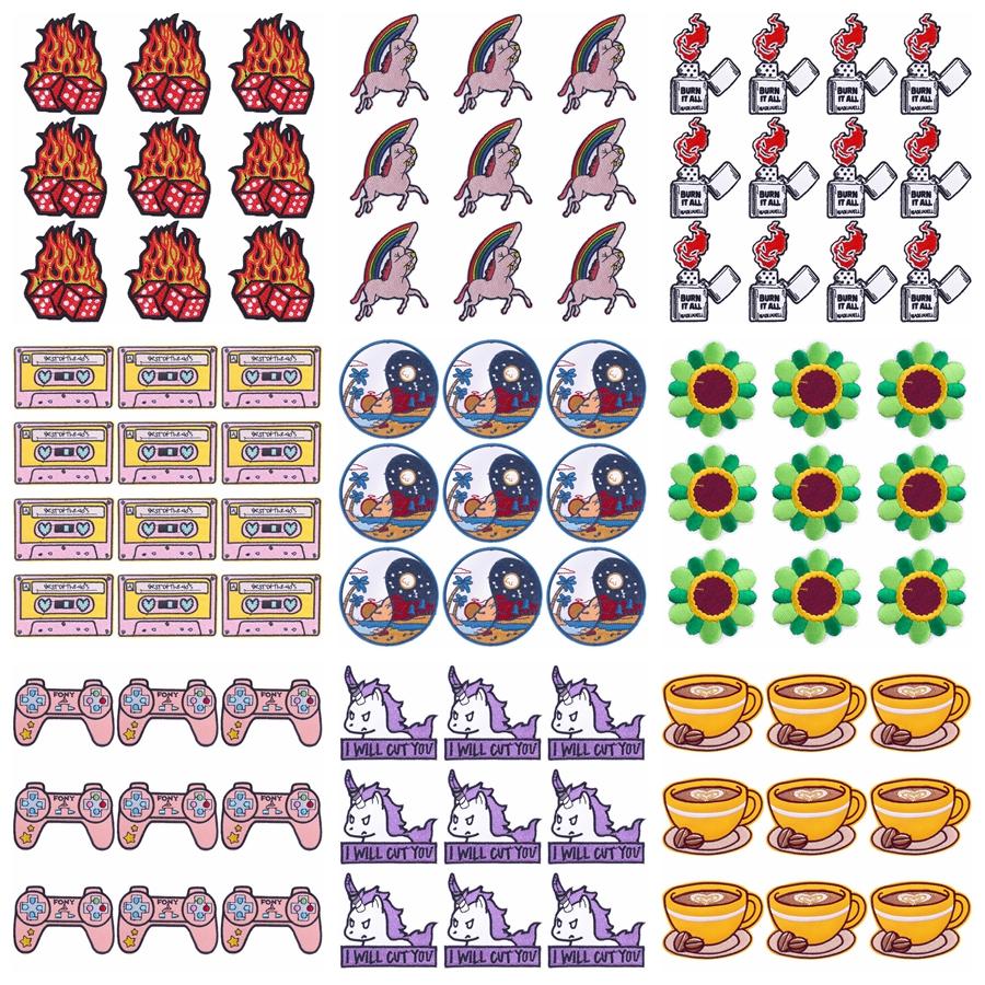 

10 шт./лот, оптовая продажа, вышивка, железные нашивки для одежды, нашивки для одежды, куртки, декор, аппликация, принадлежности для шитья