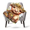 Cute Bunny With Glasses And Bowknot Home Customize Your Name Blankets Soft Cozy Lightweight Allseason Multipurpose Blanket For Picnics Sofas Offices