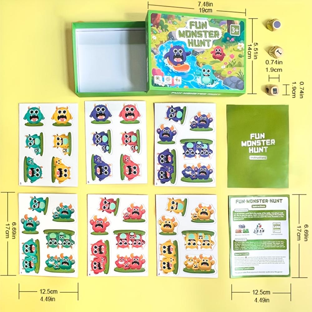 Fun Monster Capture Board Game Montessori Wooden For Children Thinking Clearance Games Parent-Child Interactive Educational Toys