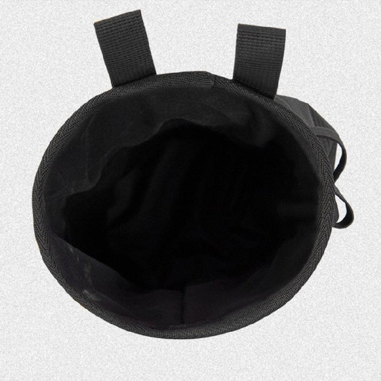 Bouldering Chalk Bag Bucket with Zippers Pocket & Drawstring Closure Adjustable Belt Chalk Bag for Climbing Gymnastics