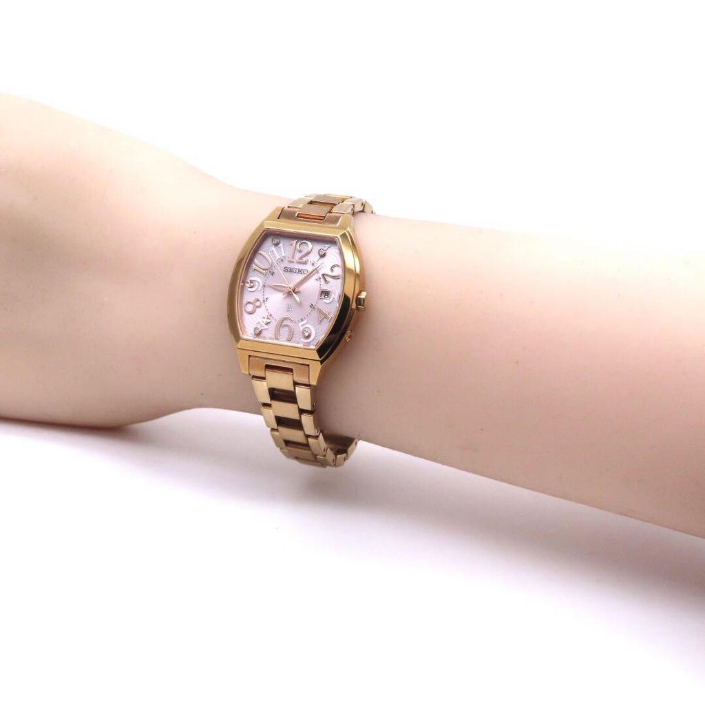 [USED] Seiko SSVW050 Lucia Radio-Controlled Solar Watch with Diamonds and Gold