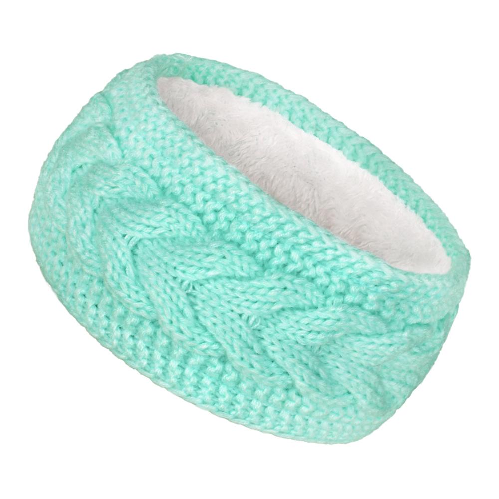 Wide Headbands Fleece Hair Accessories Women Cable Knitted Warm Turban Headwrap Thick Chunky Ear Warmer Crochet Hairbands Bandanas Hair Accessories
