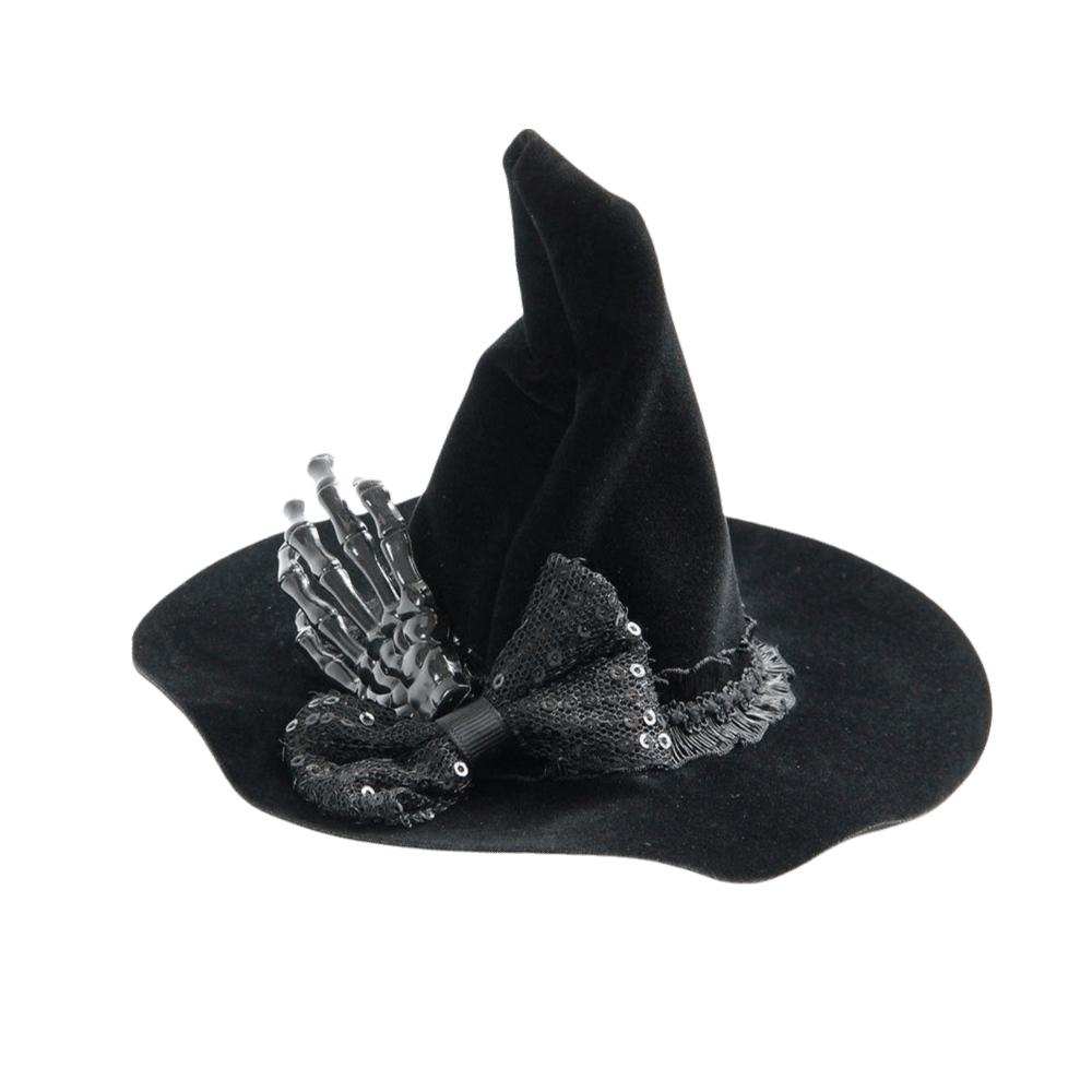 Skull Spider Witch Hat Hair Clip Gothic Style Witch Hairpins Halloween Hair Clip Costume Party