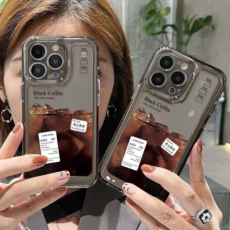 Ice Americano Coffee Trendy Soft Phone Case Compatible With Various Apple Iphone Models