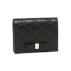 Gucci Signature Embossed Logo Short Flap Leather Card Holder Wallet Women Wallet Black 406924-CWC1G-1000