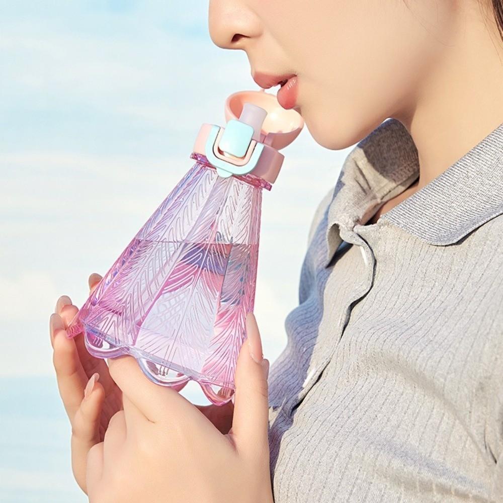 Badminton Style 300ml Badminton Water Bottle Mini Size With Straw Fitness Drink Cup Plastic With Rope Rope Straw Cup Student Use