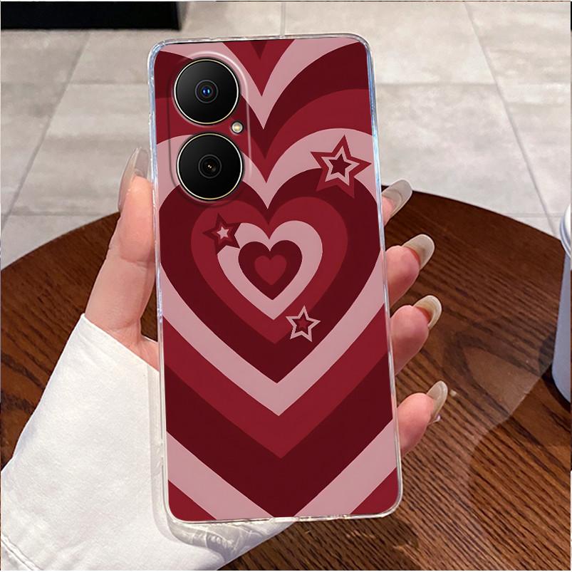 For Huawei Nova Y73 Fashion Beach Seaside Case For Huawei Nova Y73 Clear TPU Soft Cover Anti-scratch Couple Protective Shell