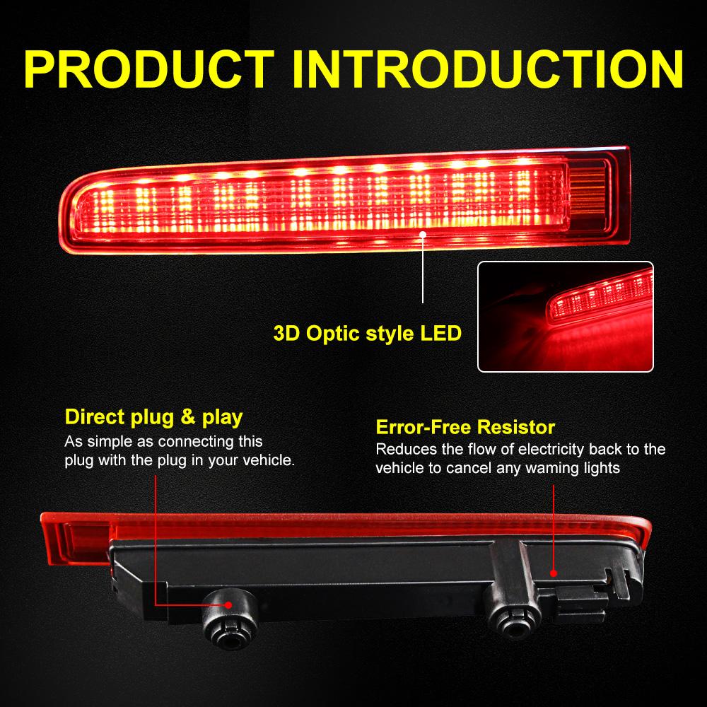2PCS High Level Third Rear Brake Light L/R Brake Lamp Center Brake Lamp Barn Door For VW Transporter T5 T6 Caravelle Multivan