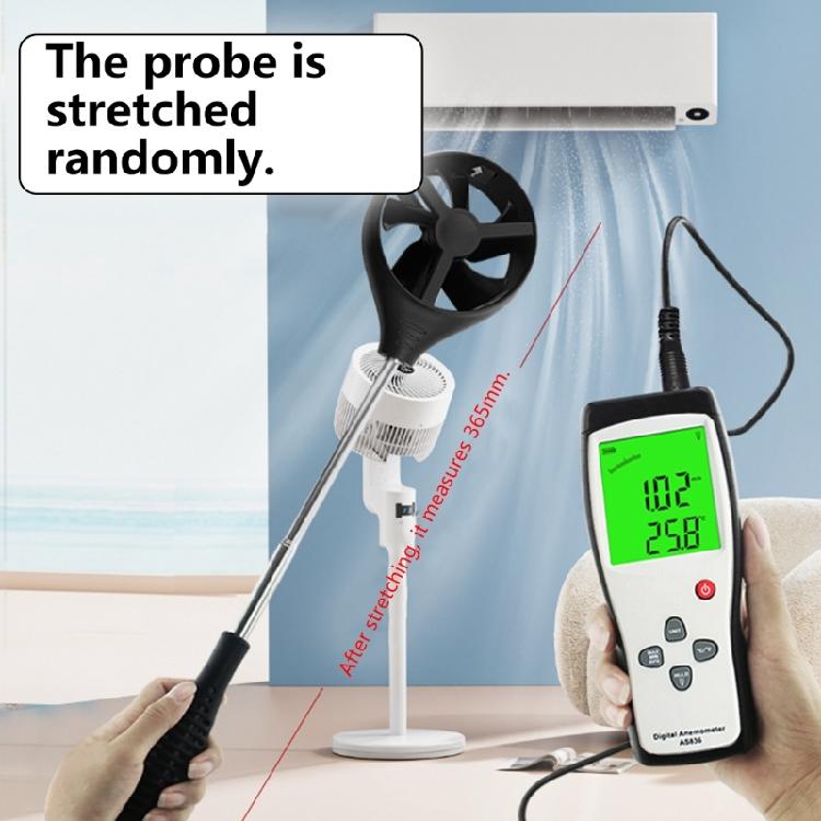 Reliable Digital Anemometer For Measuring Airflows 0.3-45m/s Perfect For HVAC Engineers And Industrial Applications