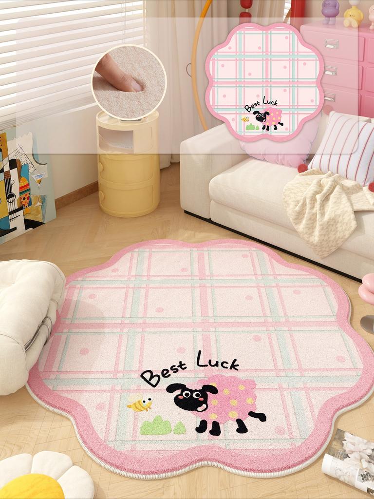 Irregular Shape Bedroom Decor Cute Carpet Cartoon Style Carpets for Living Room Fluffy Soft Bedside Floor Mat Thickend Plush Rug