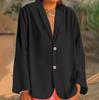Women's Fashion Solid Color V-neck Long Sleeve Button Casual Cardigan Coat