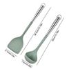 2Pcs/Set Stainless Steel Handle Silicone Cooking Tool Non-stick Kitchen Utensils Silicone Spatula Baking Kitchen Utensils Tool