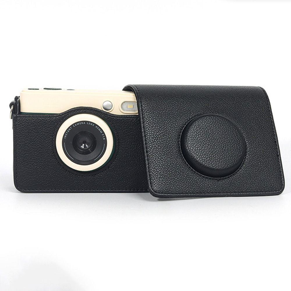 PU Leather Instant Camera Storage Bag Anti Scratch Crossbody Shoulder Bag for CHUZHAO D1pro Travel