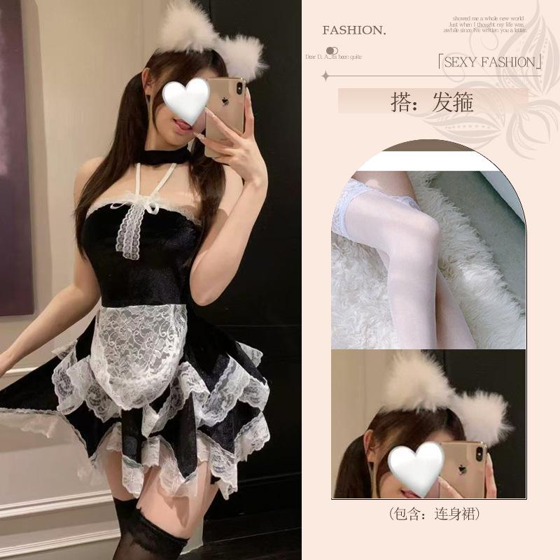 Sex lingerie fun female abstinence uniform sexy pajamas qqny maid dress nightdress couple love fun clothes
