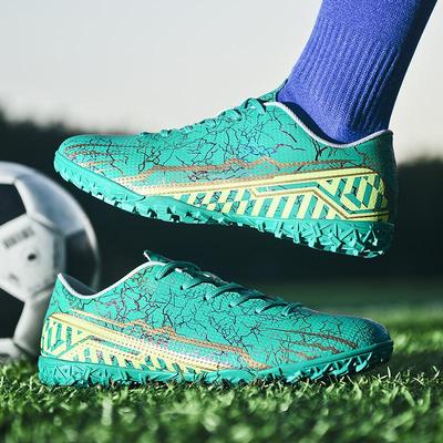 Football Boots Short Nail Rubber TF Artificial Lawn Professional Large Size Children Football Shoes Men's Low -top Large Size Training Shoes