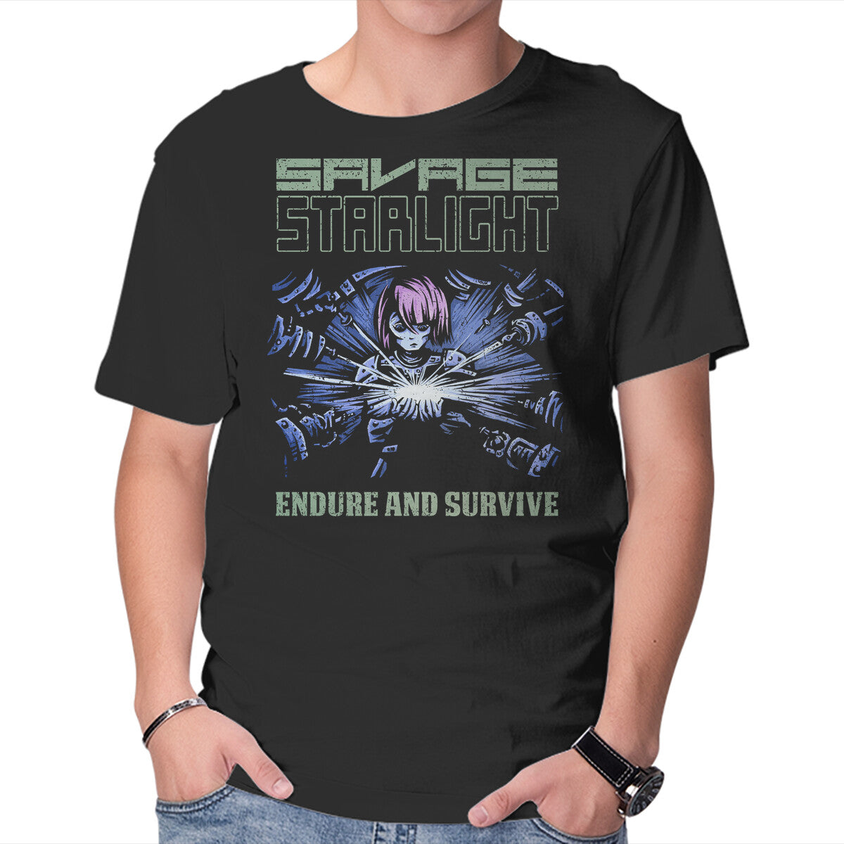 Unisex Crew Neck T-Shirt Savage Starlight Graphic Short Sleeve Casual Tee XS