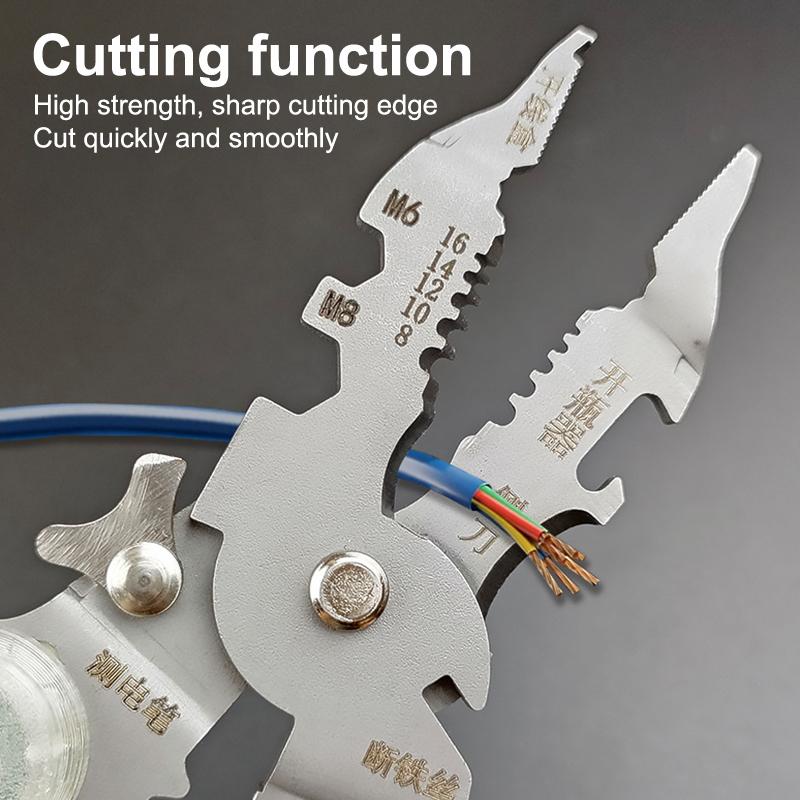 10w1 Składane Szczypce do Ściągania Izolacji Elektryk Nożyce Z Pomiarem Napięcia Narzędzie do Ciągnięcia Kabli Dla Przewodów