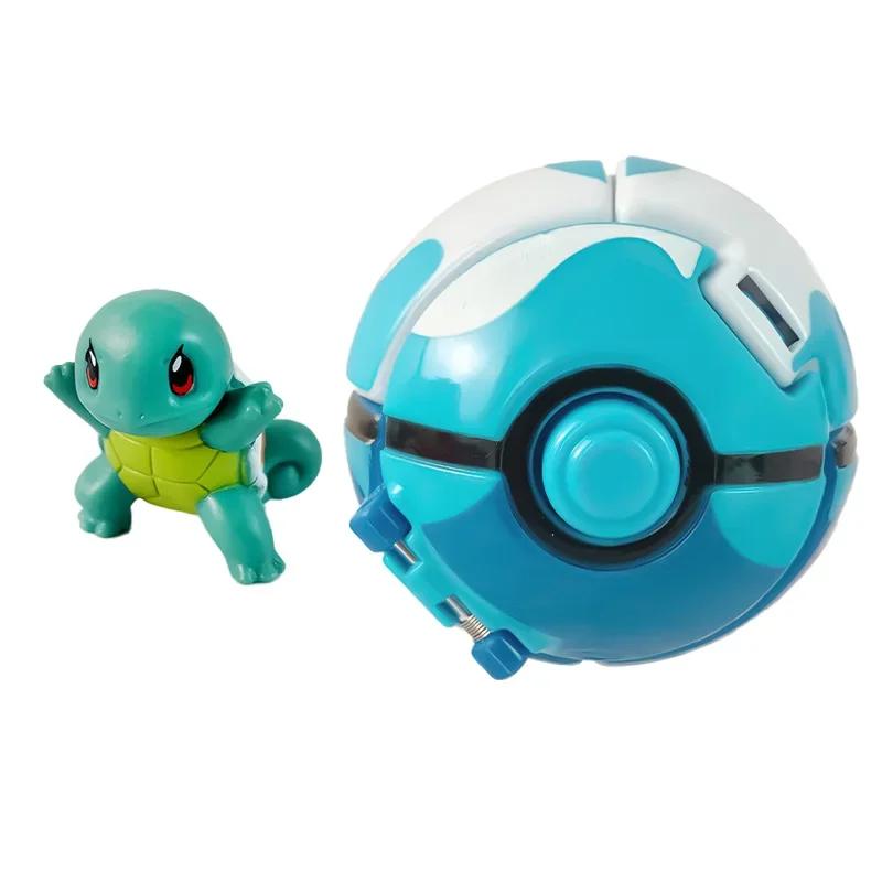 Pokemon Ball with Figure Poke Pokeball Mew Groudon Solgaleo Mewtwo Pikachu Meowth Charizard Kyogre Fennekin Froakie Chespin Toy