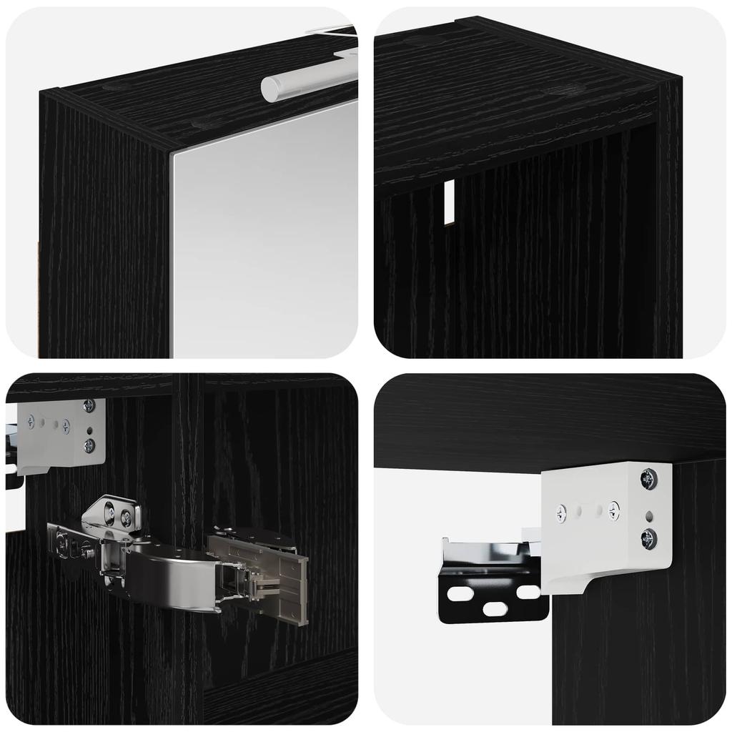 Bathroom Cabinet Set 3 Pcs 130 X 14.5 X 70 Cm Particleboard