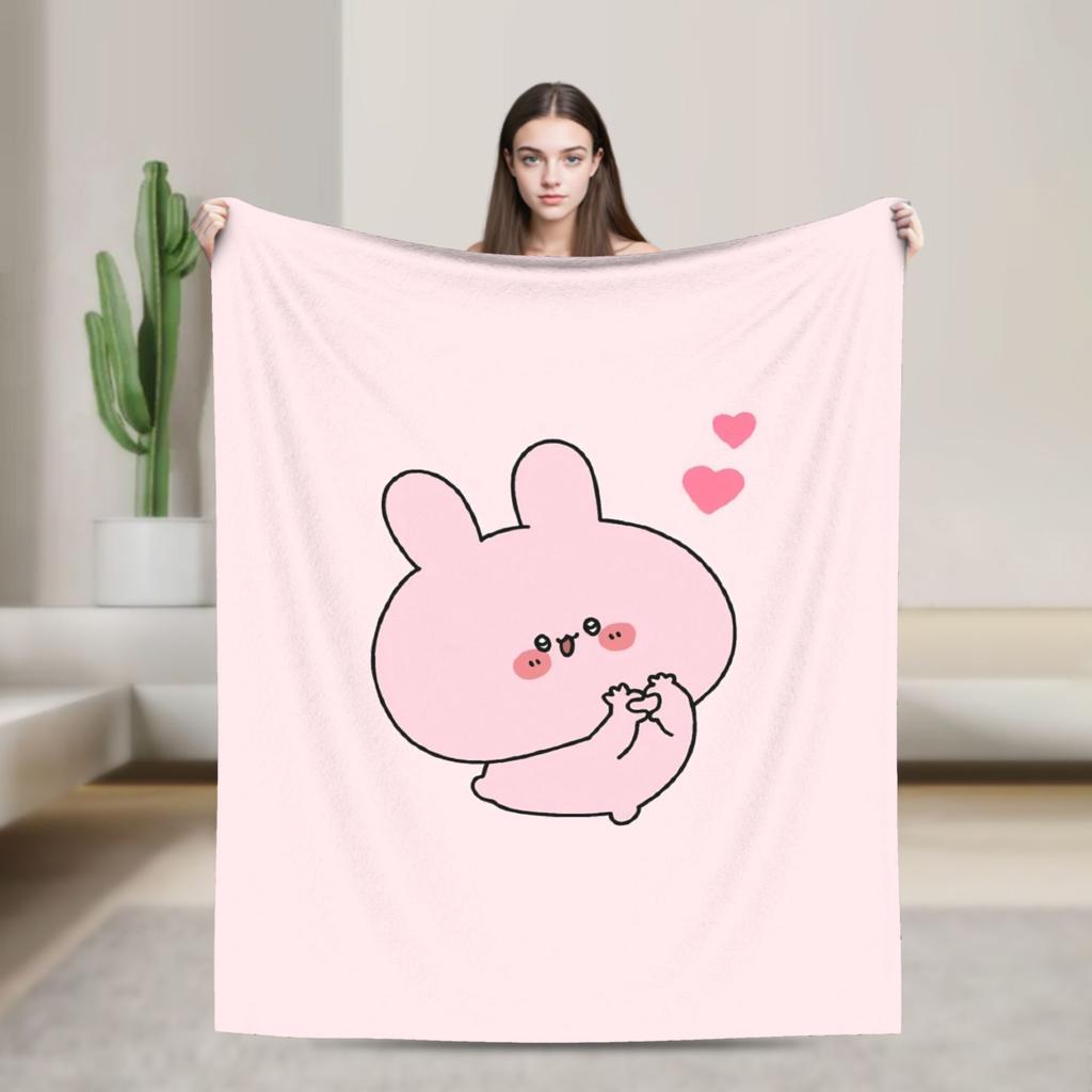 Warm Soft BlanketGirls Boys Camping A-Asamimichaan Throw Blanket  Flannel Bedspread For Home Decor Fluffy Sofa Bed Cover