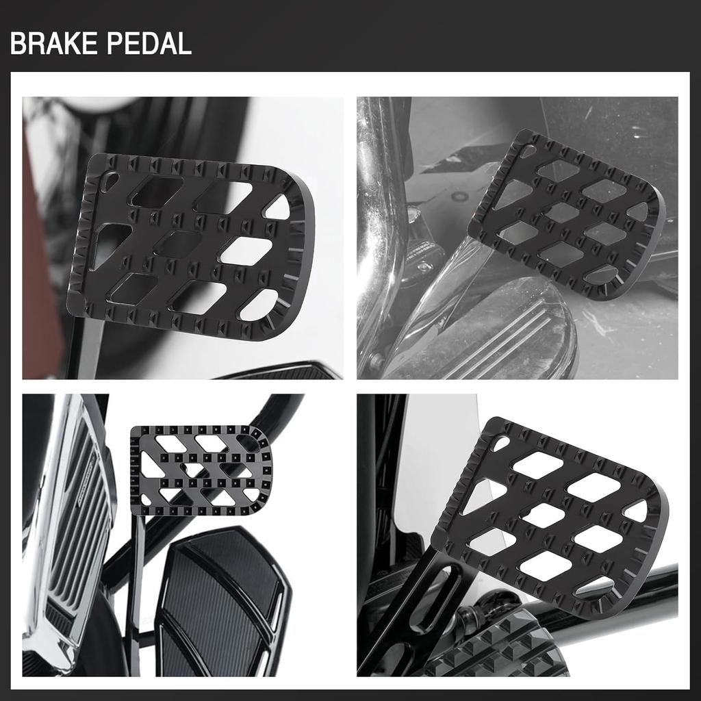 Motorcycle Brake Pedal Cover MX Style for Harley 1980-2024 Touring Road King Electra Glide 1986-2017 FL Softail Fat Boy Heritage 2012-2016 Dyna FLD