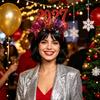 Bentiță Anul Nou 2027 Accesoriu de Păr Festiv pentru Petreceri de Crăciun cu Detaliu Cifra Strălucitoare și Ornamente cu Stele Mici