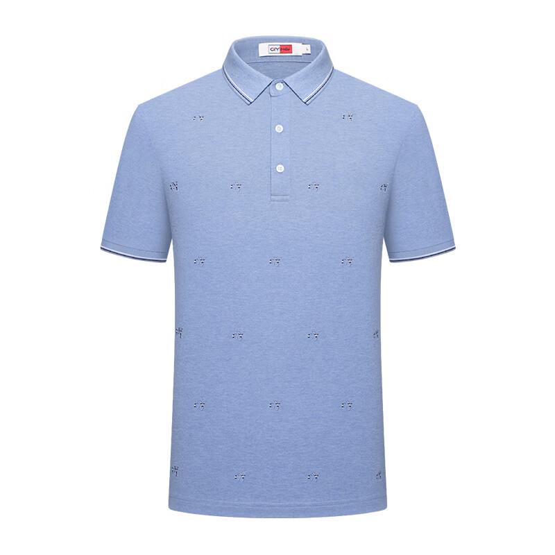 Goldlion Men's Pure Cotton Short-Sleeve Polo Shirt