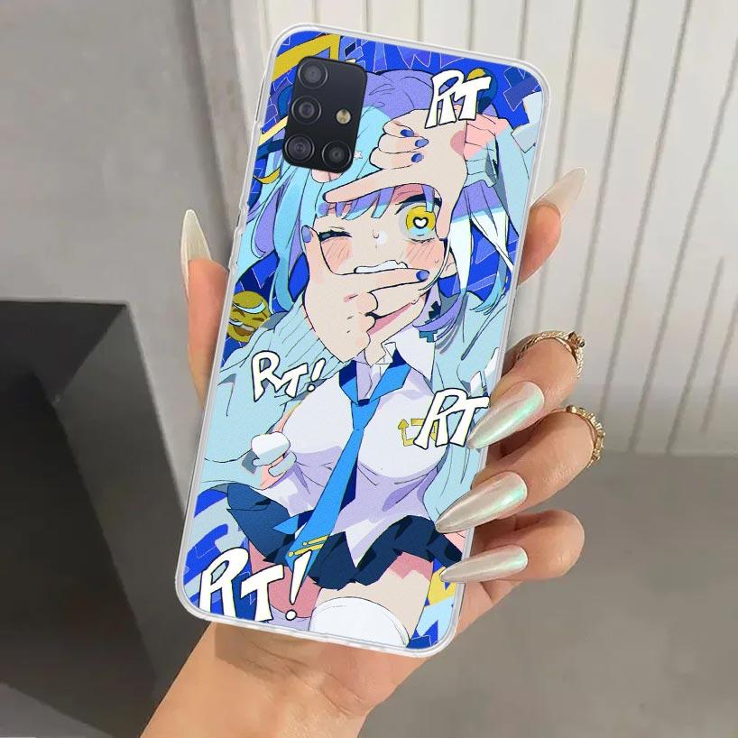 Cute Anime Girl INS Phone Case for Samsung Galaxy A52 A32 A22 A12 A02S A50S A30S A10S Note 20 Ultra 10 Plus S10 A31 A20 A71 A72