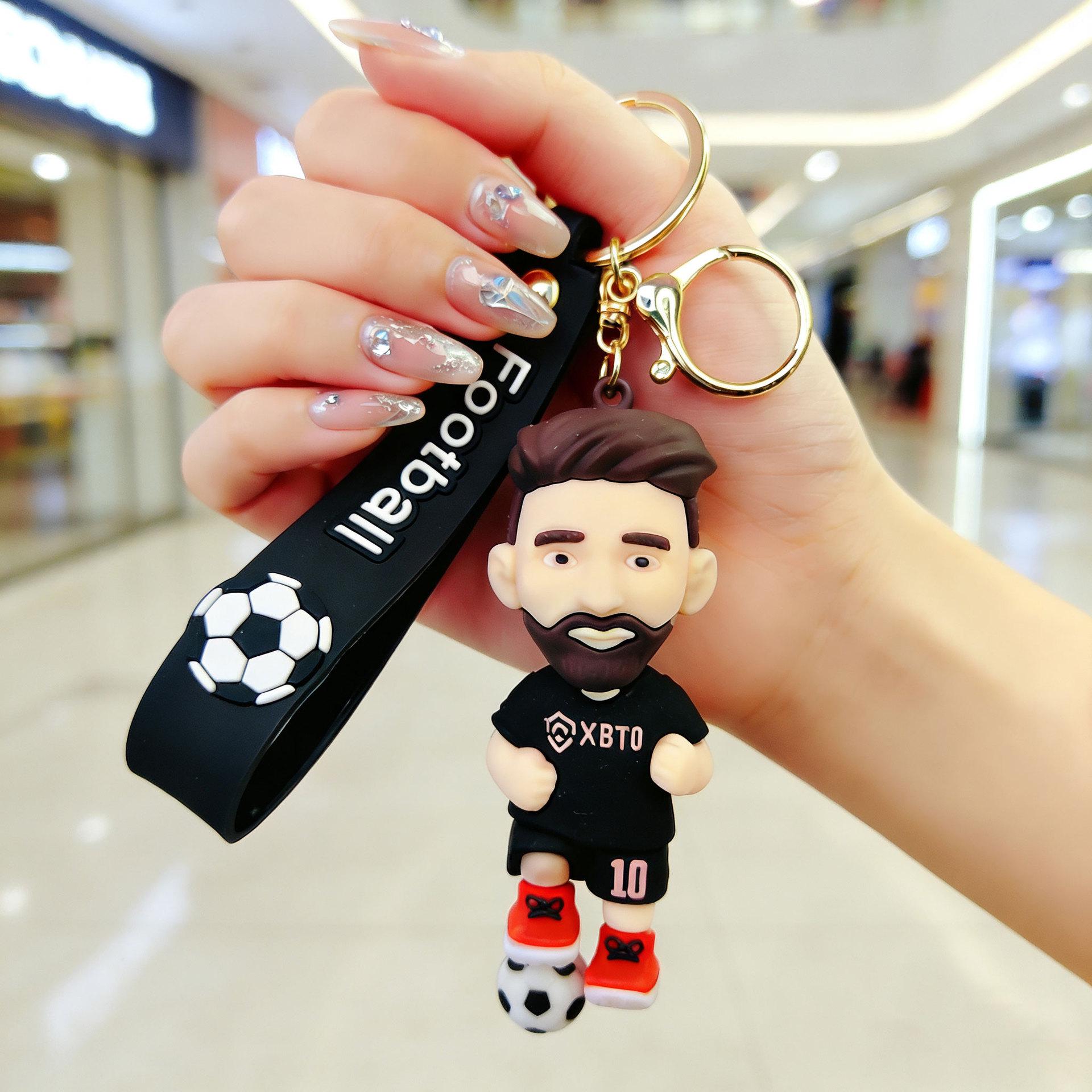 Cartoon Football Star Keychain Pendant for Bags & Cars