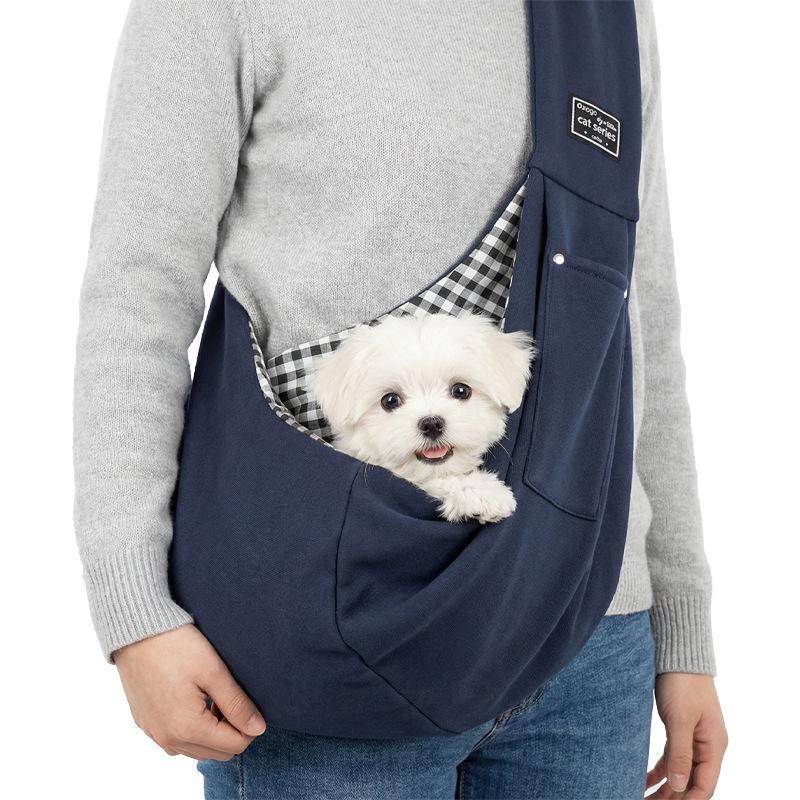 Foldable Portable Solid Color Pet Shoulder Bag for Small Dogs