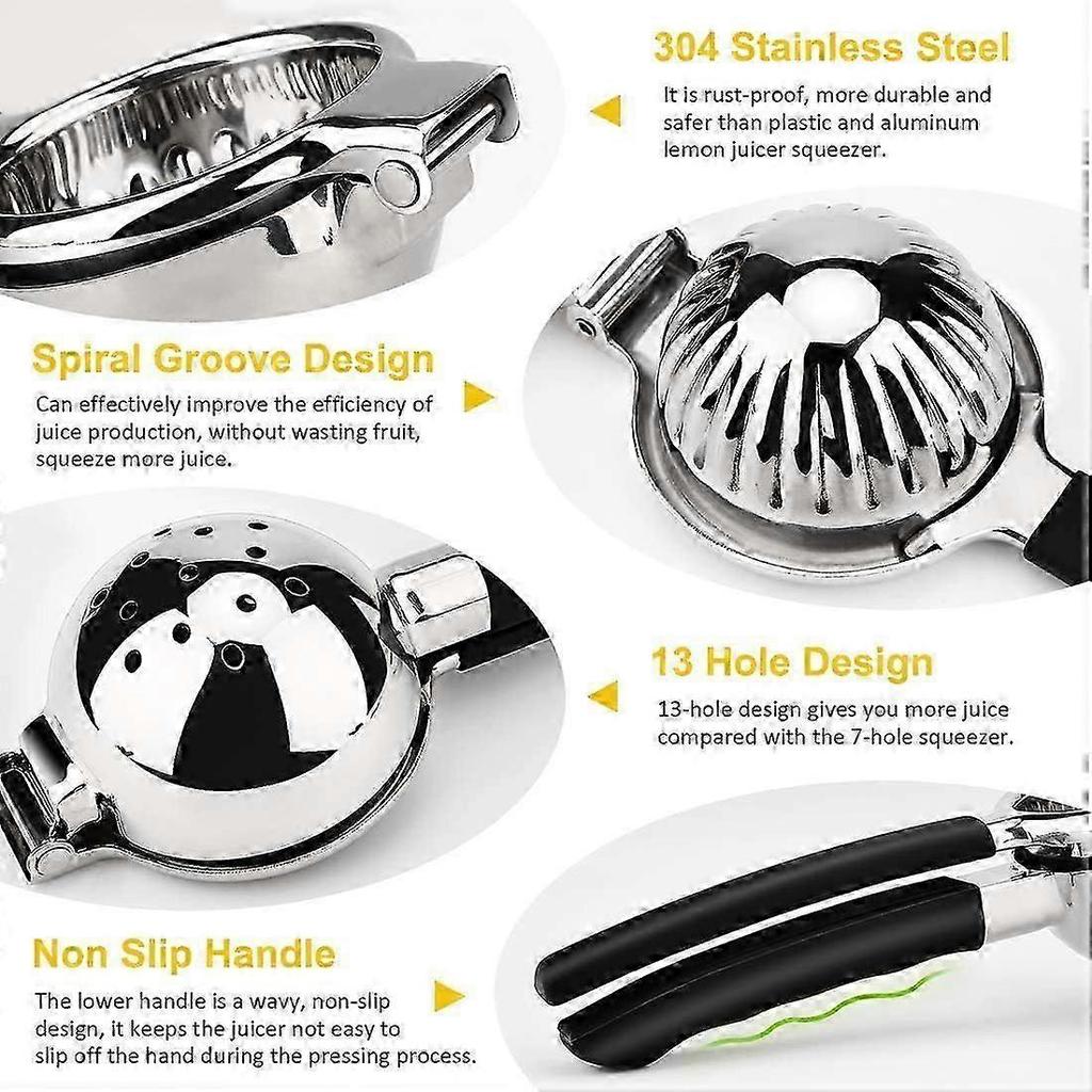 Edelstahl Zitronenpresse, Manuelle Zitruspresse, Metall Orangenpresse, unzerbrechlich, spülmasch