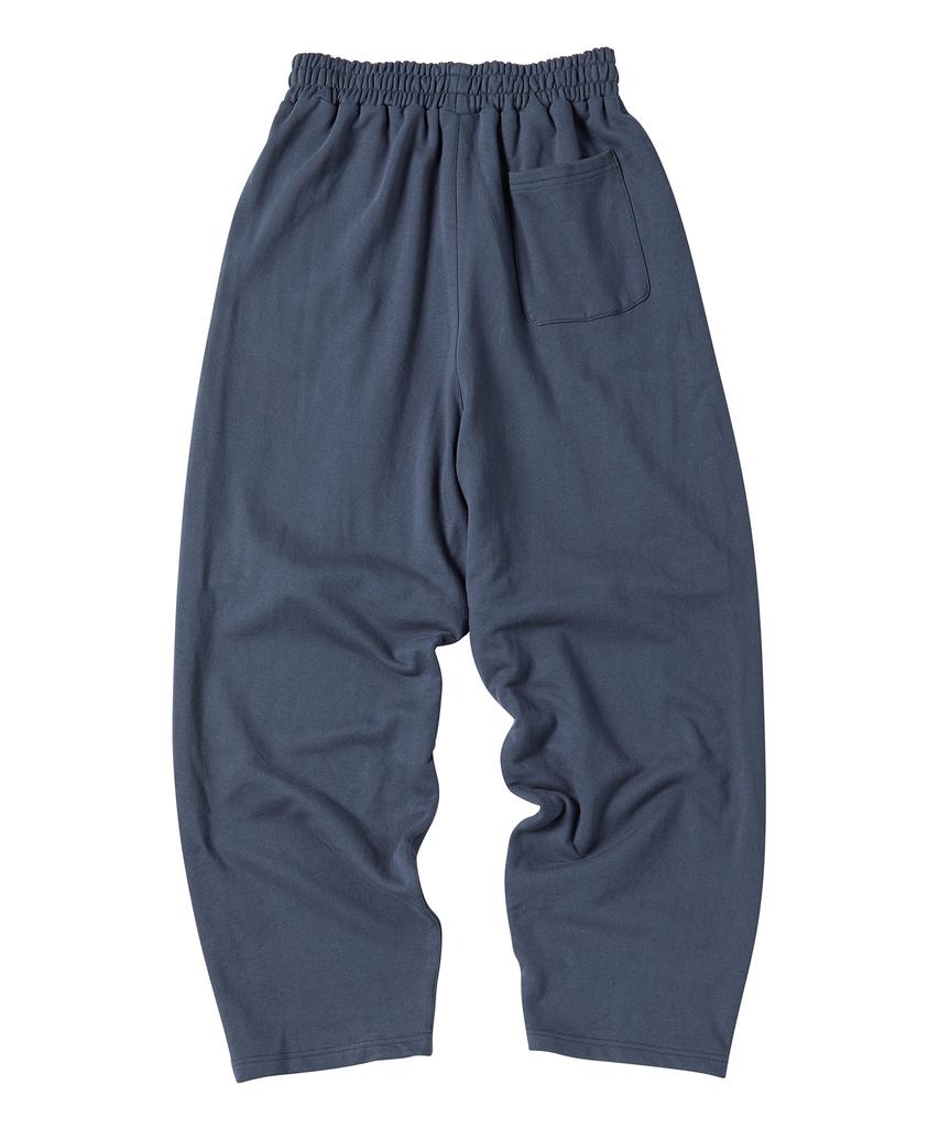 TRAVEL Open-Knee Sweat Balloon Pants Dark Blue