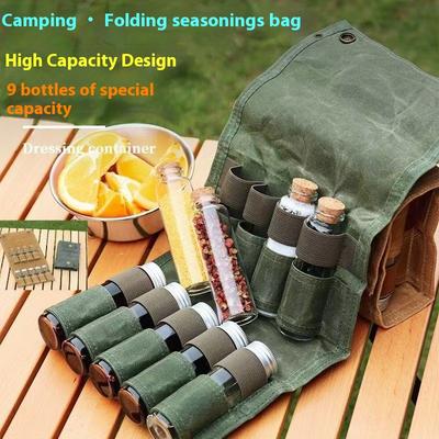 Camping Spice Containers with Vacuum Seal - Ultimate Travel Spice Kit for Outdoor Adventures! Portable Camping Spice Kit, Season