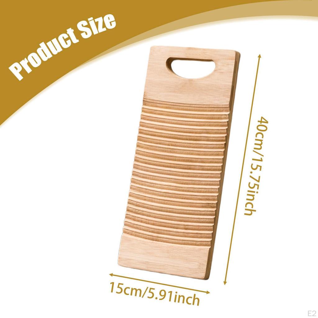 Bamboo Clothes Scrub Board Manual Tool for Home Laundry Use