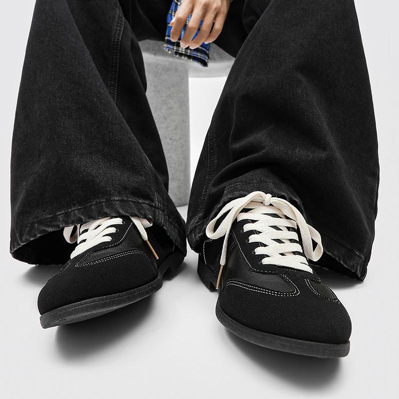 Fashion Leather Moccasins Lace Up Men Business Shoes All-match Male Outdoor Shoes New Handmade Sneakers High Quality Mens Casual Shoes